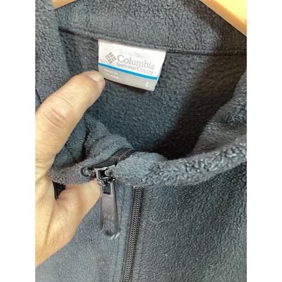 Columbia Jacket Womens Large Black Full Zip Fleece Gorpcore Coat - Picture 3 of 6